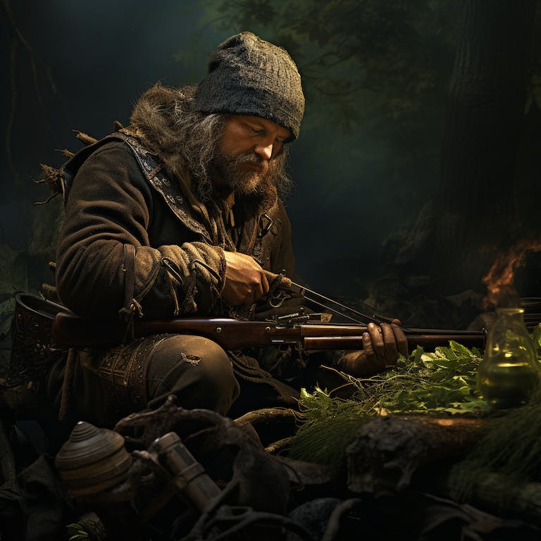 A hunter safely Unloading his Crossbow 2